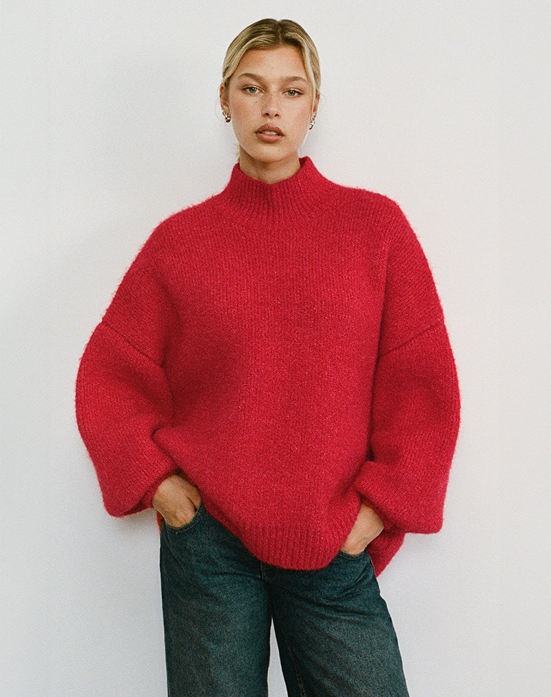 Amato Oversized Trui in Rood