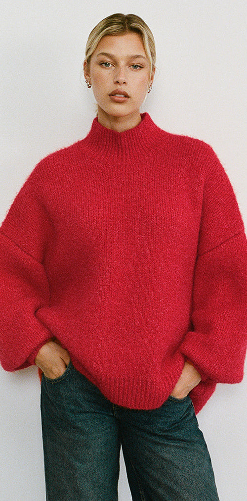 Afbeelding van Amato Oversized Trui in Rood