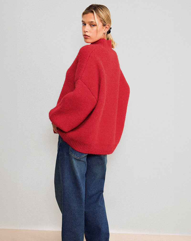 Afbeelding van Amato Oversized Trui in Rood