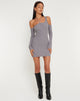 Afbeelding van Anala Cold Shoulder Mini Dress in Flint Gray