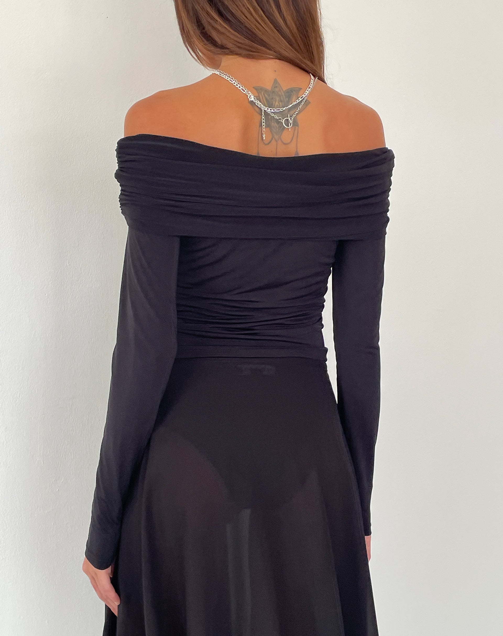 Afbeelding van Andi Bardot Top met lange mouwen in Slinky Black