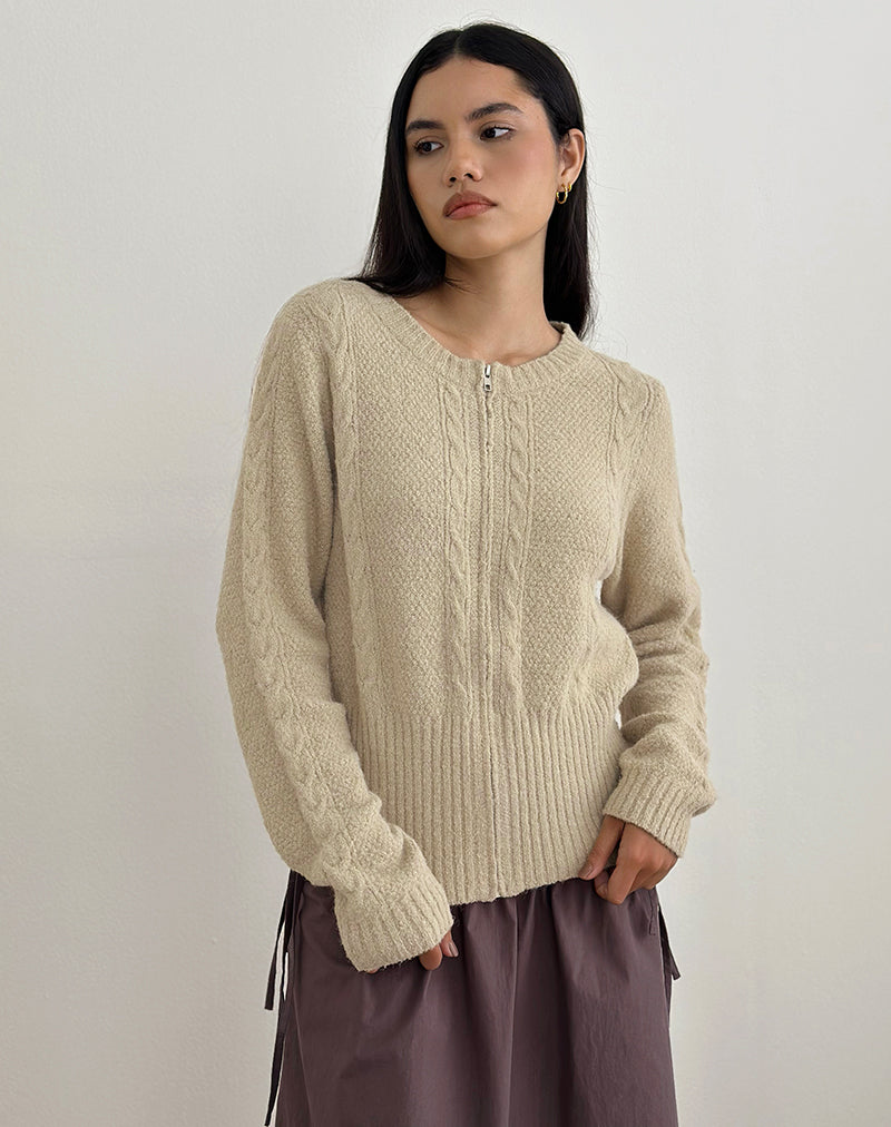 Afbeelding van Anitra Vest in Kabelbreisel Beige