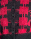 Zwart en rood gebreid