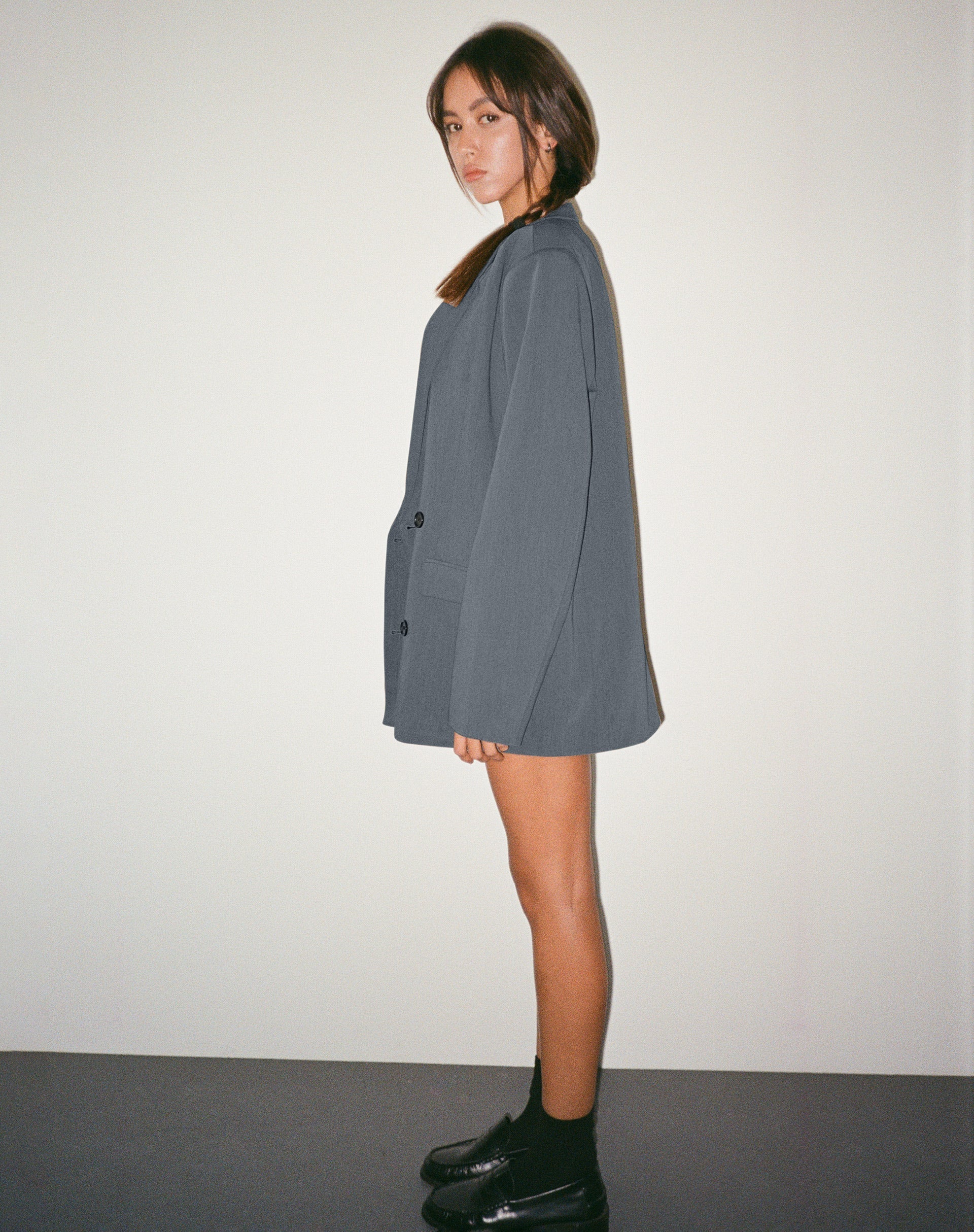 Afbeelding van Ardea Double Breasted Blazer in Charcoal Tailoring