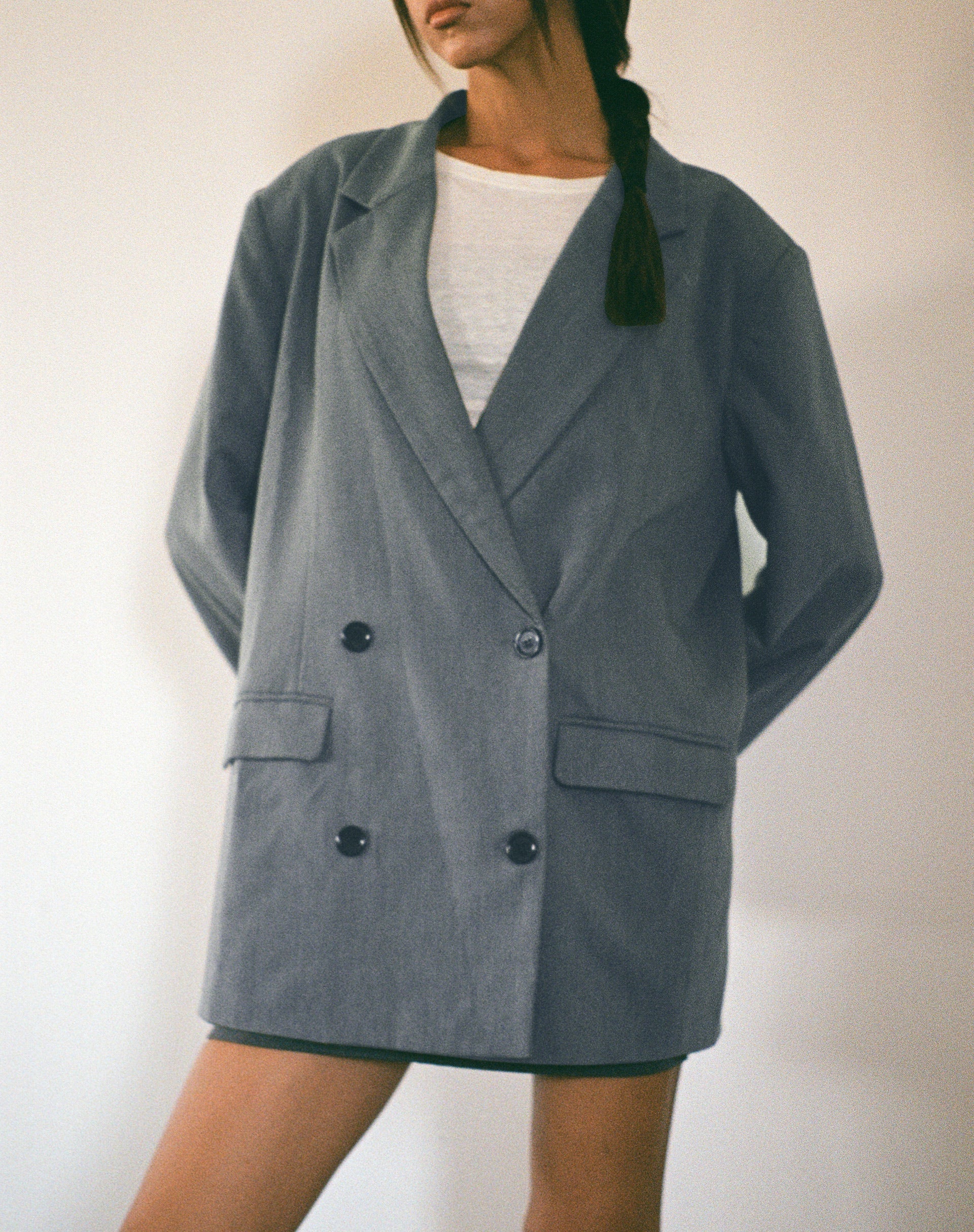 Afbeelding van Ardea Double Breasted Blazer in Charcoal Tailoring