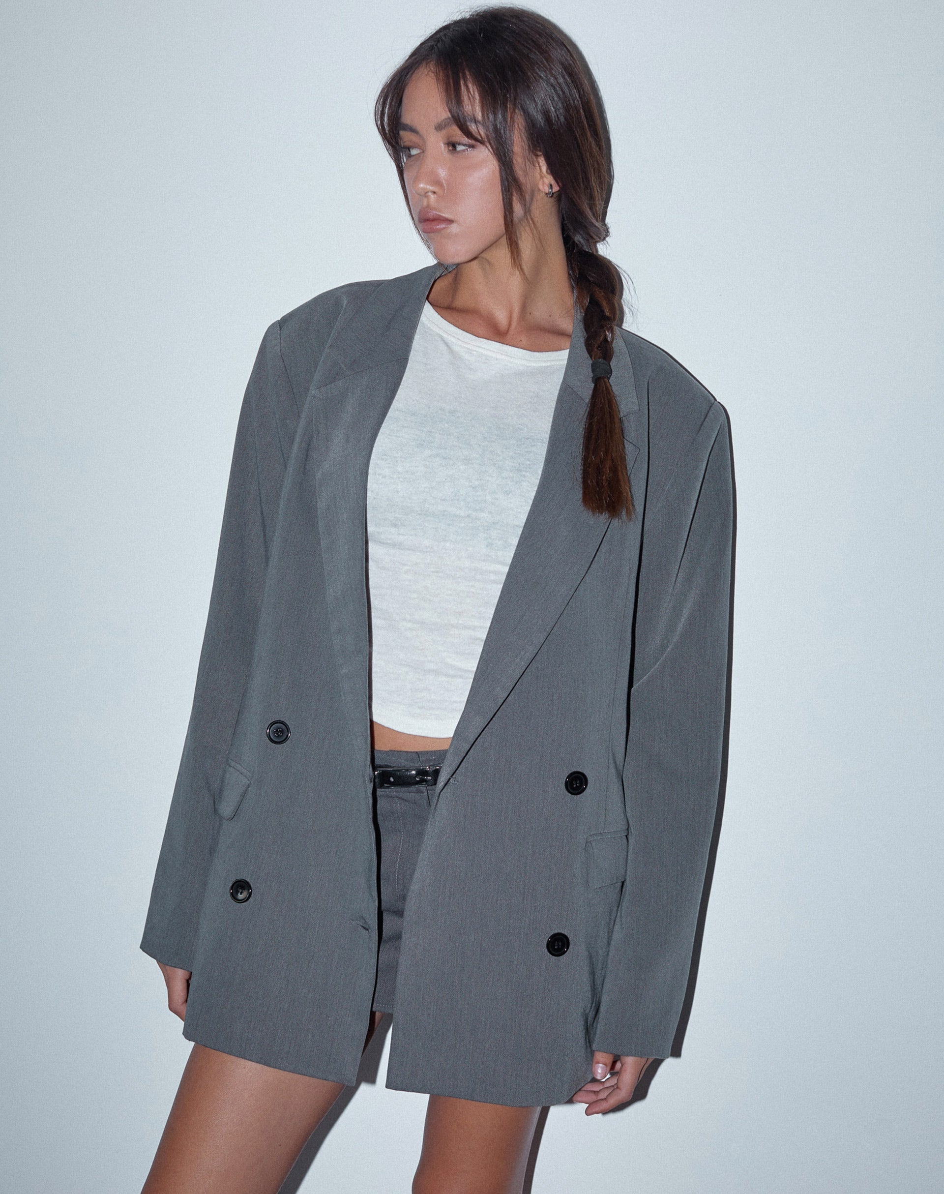 Afbeelding van Ardea Double Breasted Blazer in Charcoal Tailoring