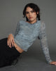 Afbeelding van Armali Top met lange mouwen in Mesh Fluid Digi Print