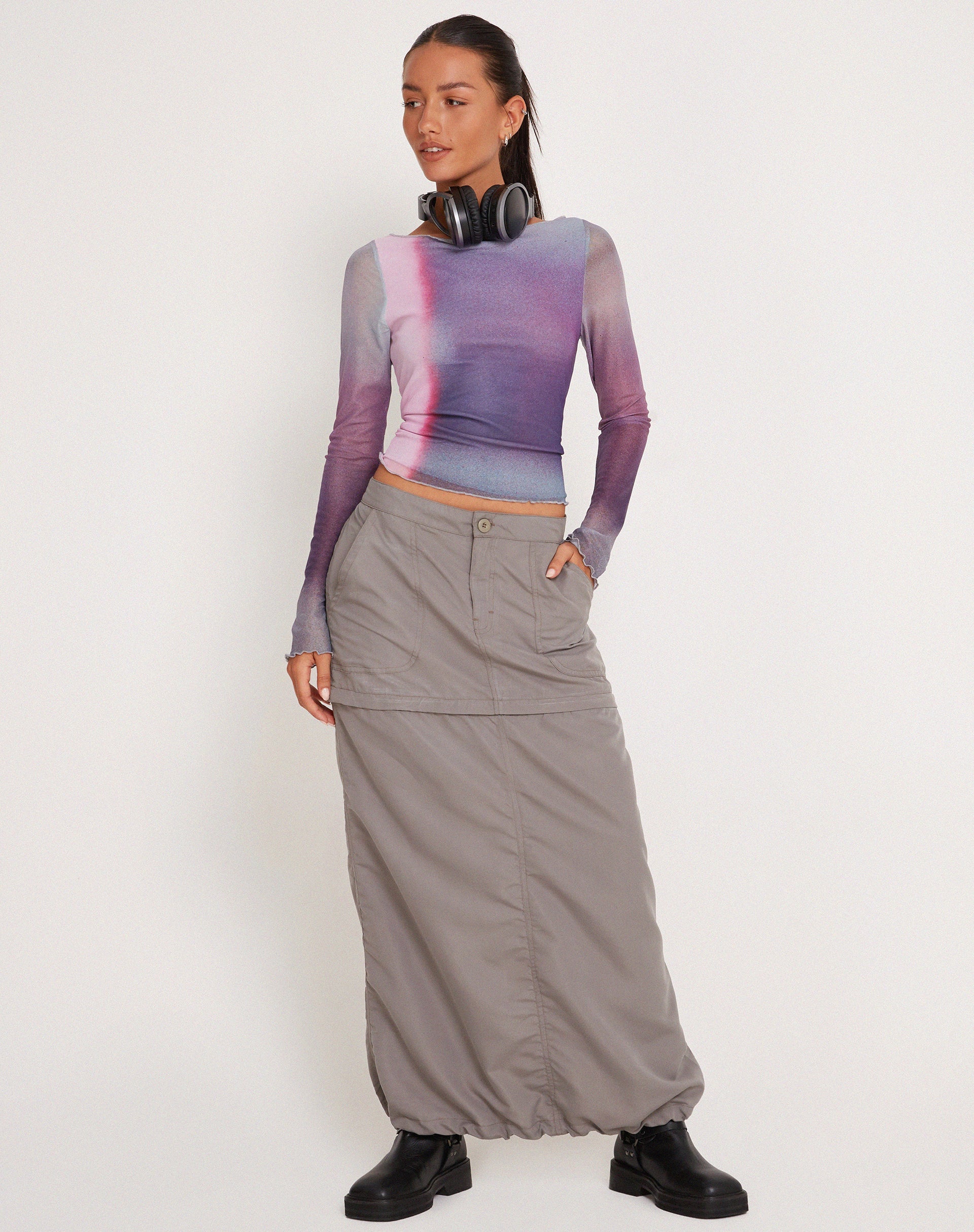 Afbeelding van Armali Top met lange mouwen in Mesh Pink Digi Print