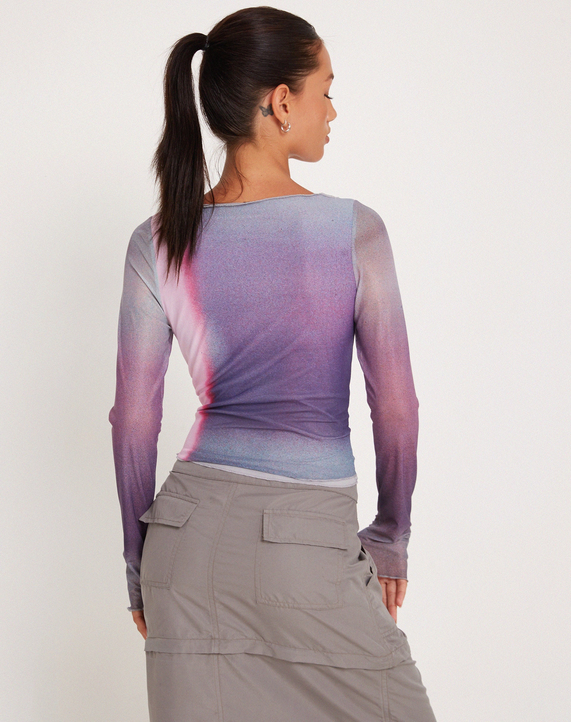 Afbeelding van Armali Top met lange mouwen in Mesh Pink Digi Print