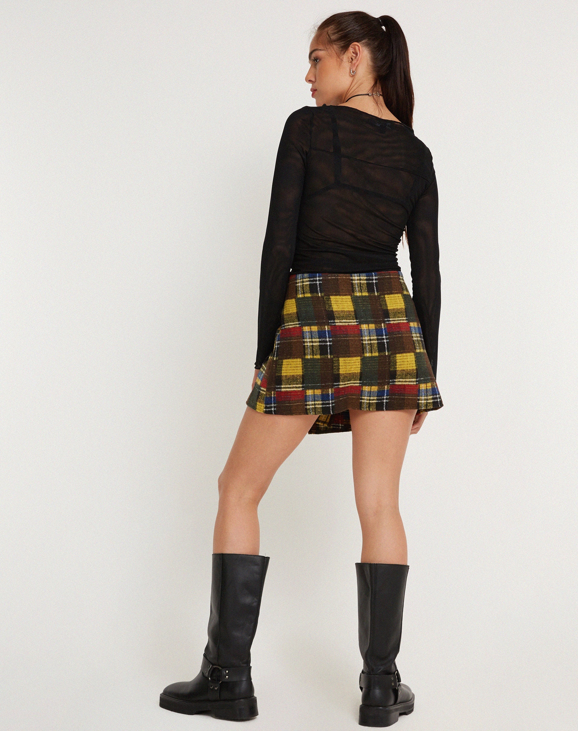 Afbeelding van Ardava Wrap Minirok in Mix Tartans