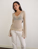 Afbeelding van Ashla Top in Sheer Knit Beige