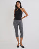 Afbeelding van Asla Cropped Capri-broek in stretch tailoring charcoal