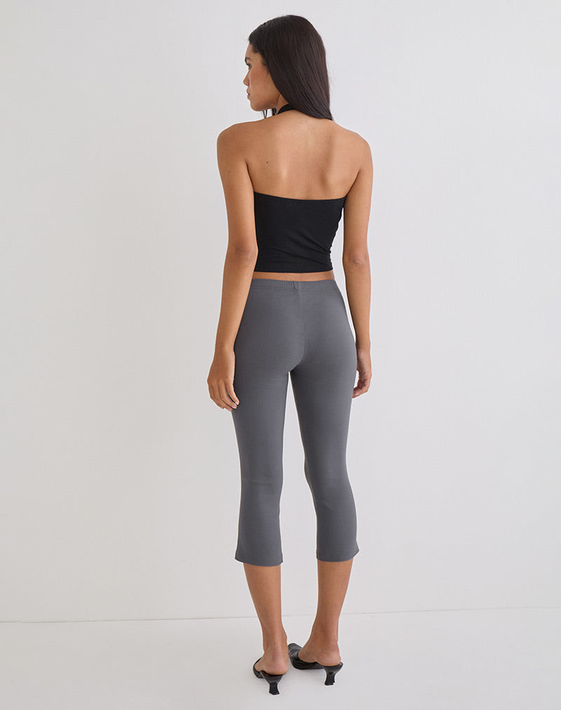 Afbeelding van Asla Cropped Capri-broek in stretch tailoring charcoal
