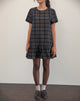 Afbeelding van Asterin Mini Smock Jurk in Navy Mosterd Ruit