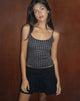 Afbeelding van Atarah Knit Cami Top in Argyle Zwartgrijs