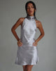beeld van MOTEL X JACQUIE Atik Halterneck Mini Dress in Satin Silver