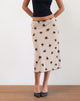 Afbeelding van Atira Midi rok in Cluster Ditsy Floral Flock Nude