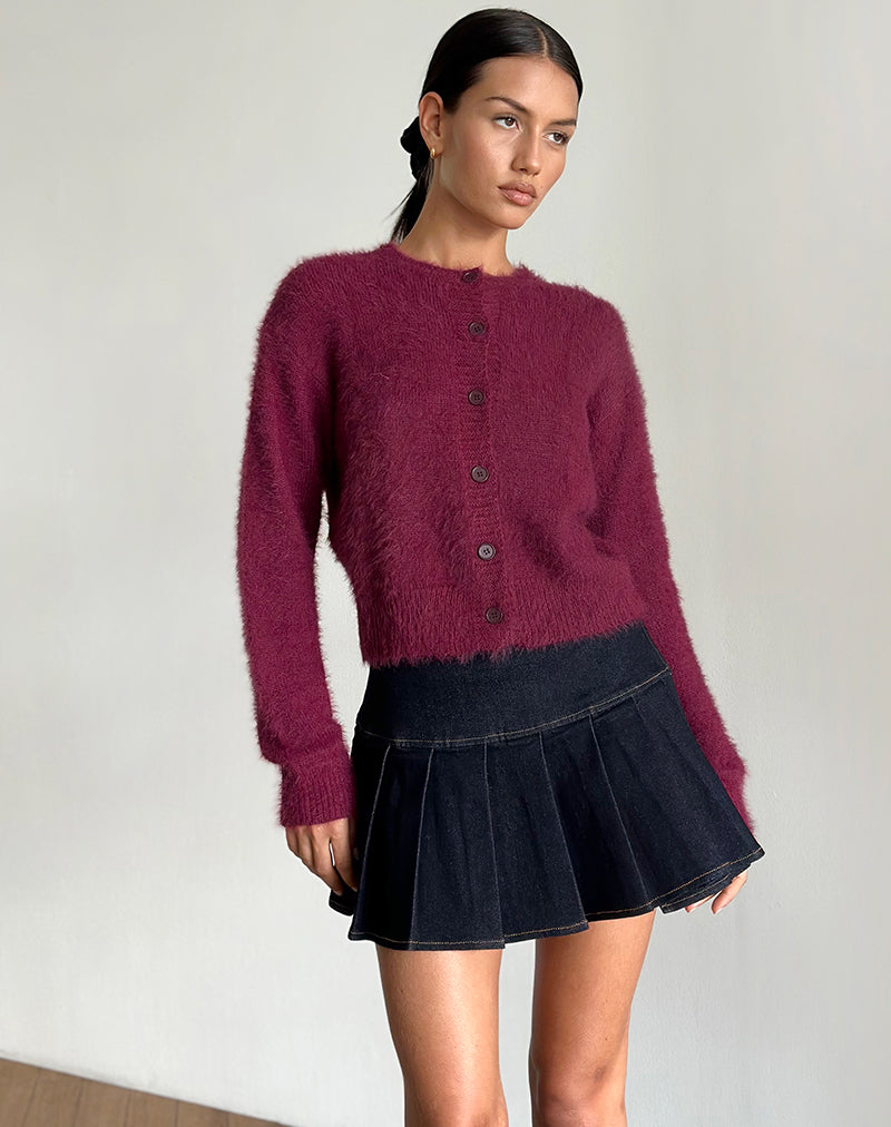Afbeelding van Audrina Vest in Fluffy Bourgondië