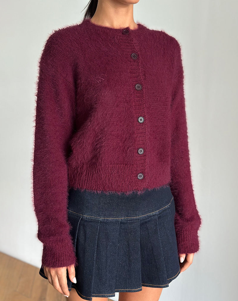 Afbeelding van Audrina Vest in Fluffy Bourgondië
