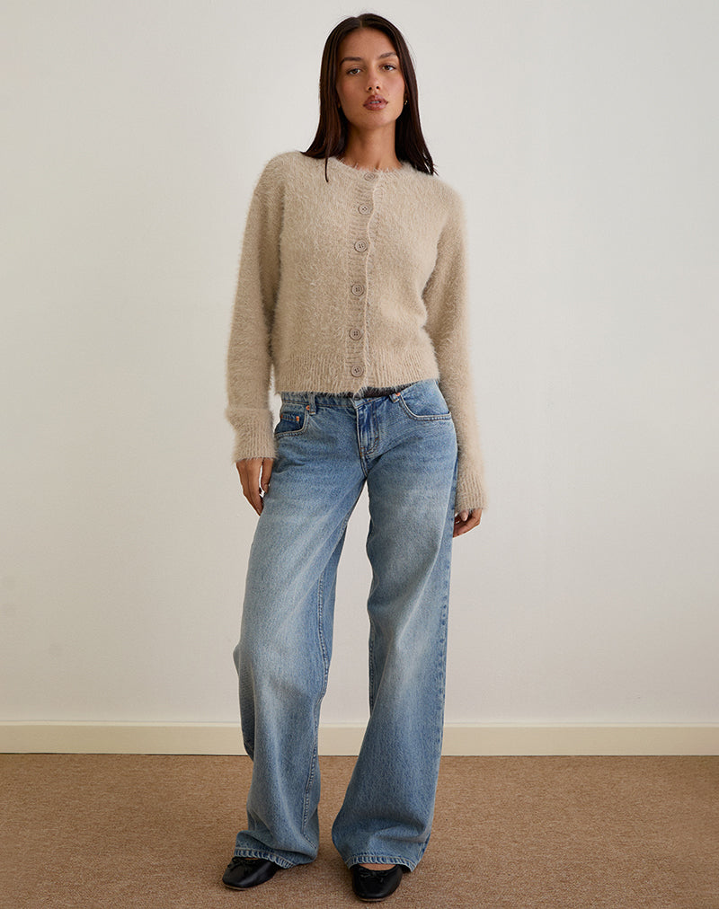Afbeelding van Audrina Vest in Fluffy Knit Beige
