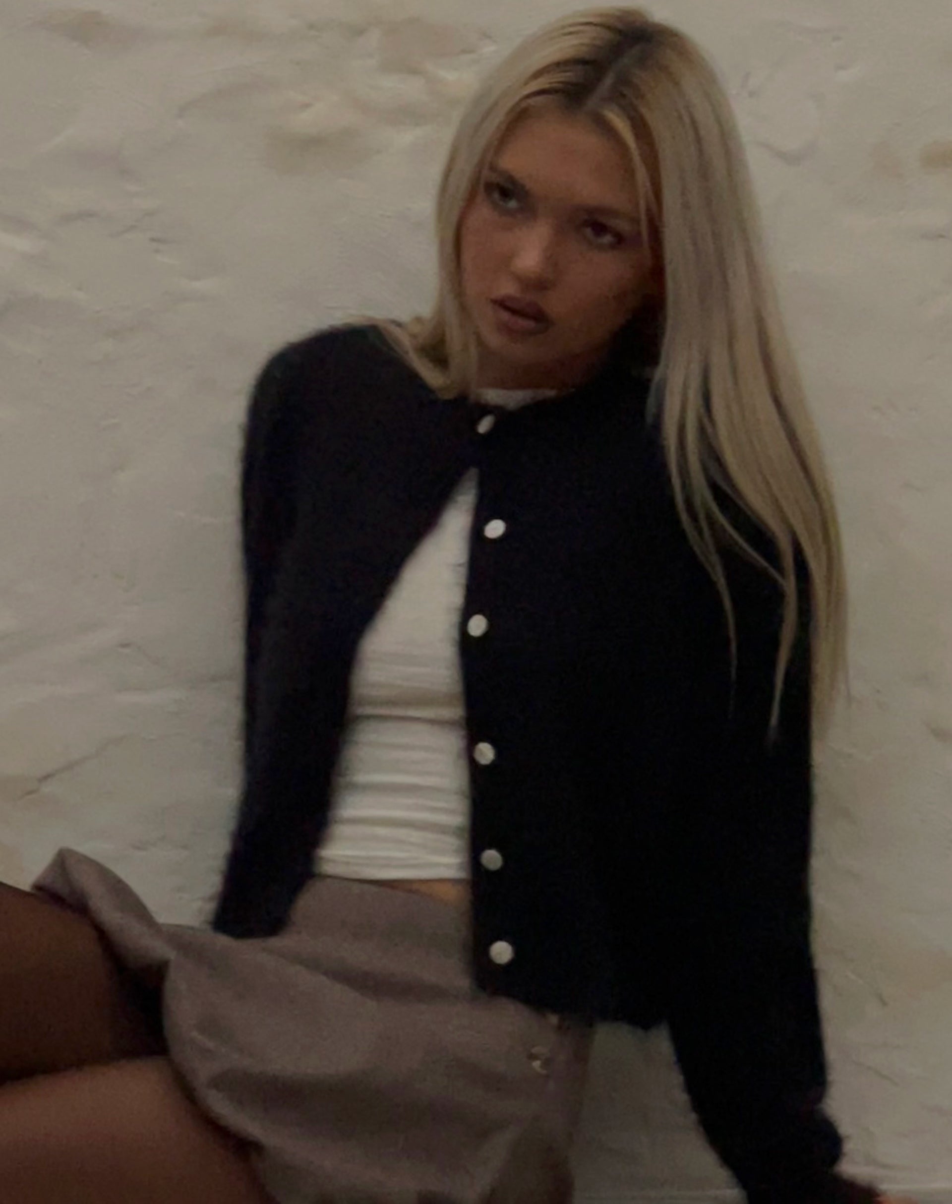 Afbeelding van Audrina Vest in Fluffy Knit Zwart