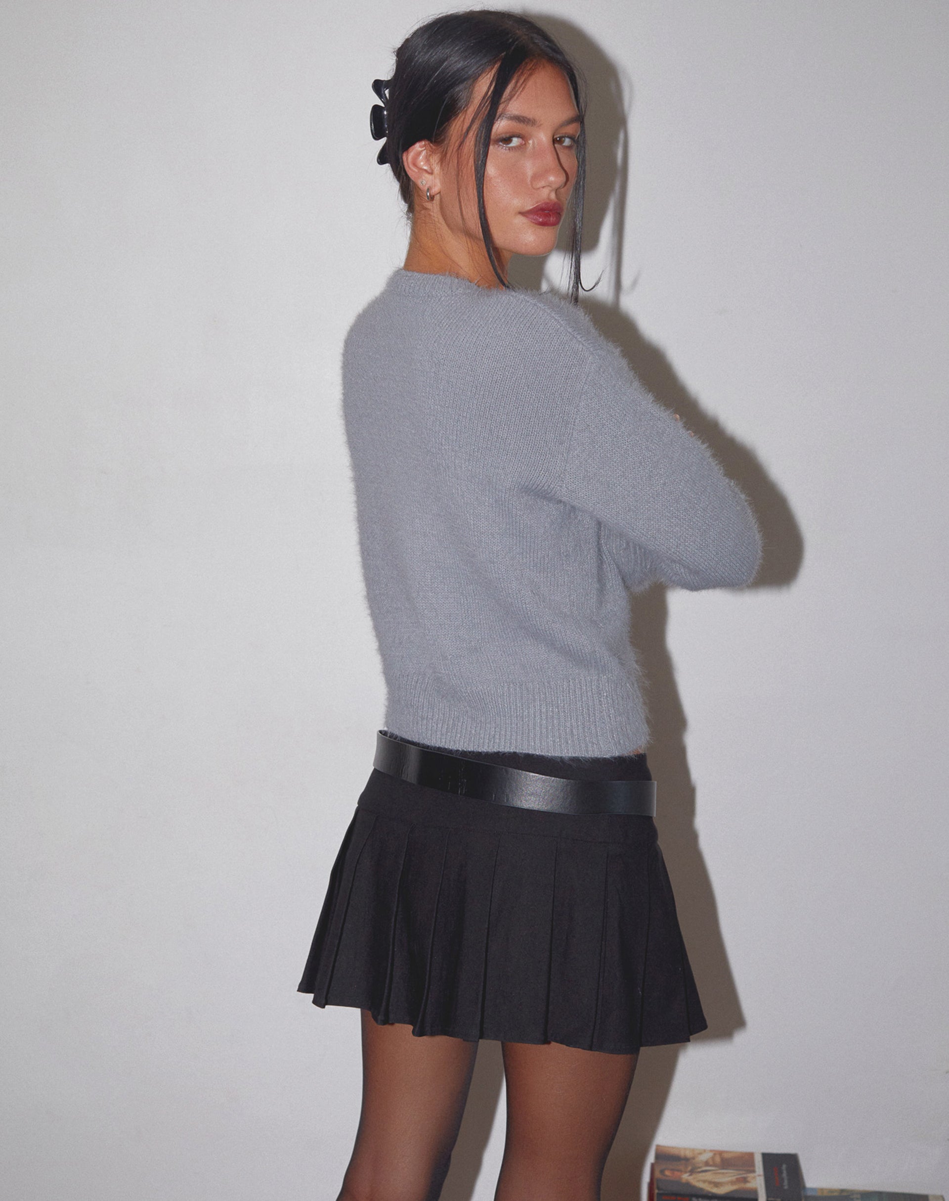 Afbeelding van Audrina Vest in Fluffy Knit Grijs