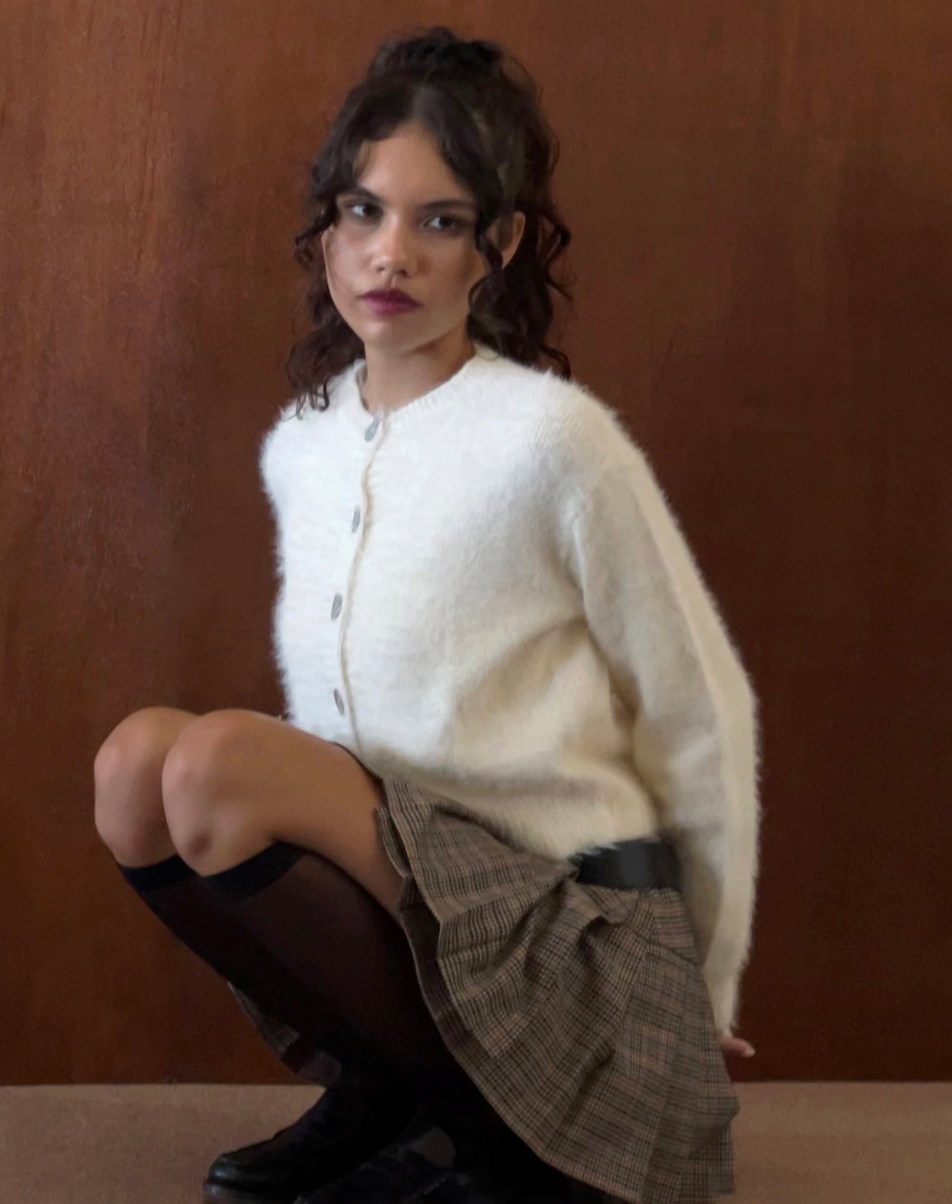 Afbeelding van Audrina Vest in Fluffy Knit Ivoor