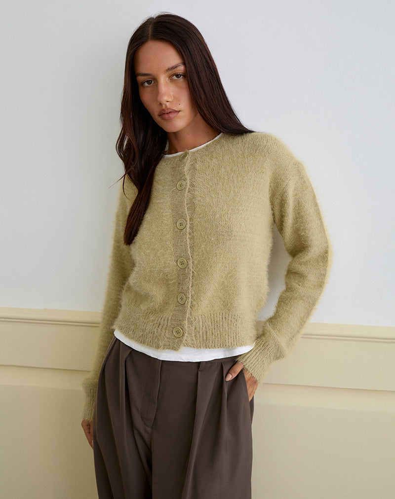 Audrina Vest in Fluffy Knit Sage