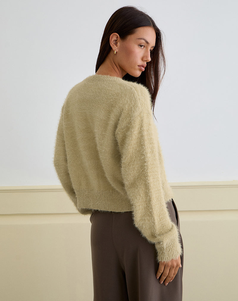 Afbeelding van Audrina Vest in Fluffy Knit Sage