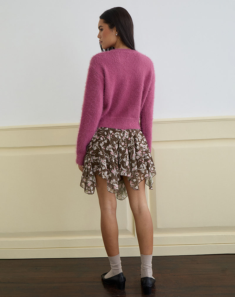 Afbeelding van Audrina Vest in Fluffy Knit Grape