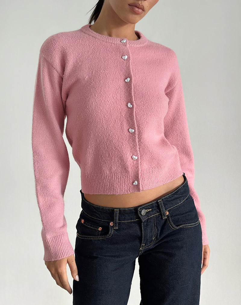 Aura vest in Stoffig Roze