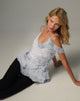 Afbeelding van Aurel Waterval Cami Top met ruches in dierenprint