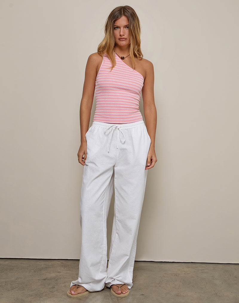 Afbeelding van Aviel Top in Textured Rib Stripe Roze