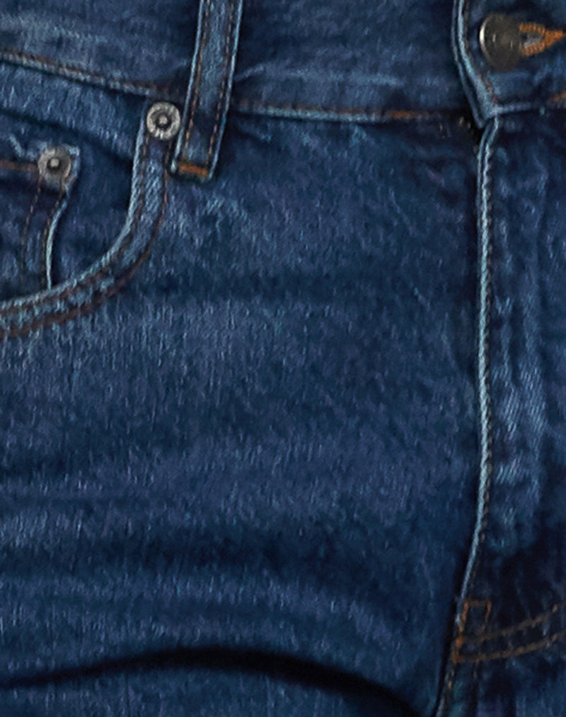 Mid Rise Awkward Parallel Jeans in Mid Blue Gebruikt