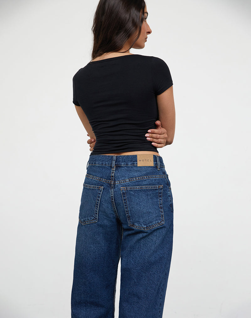 Afbeelding van Low Rise Awkward Parallel Jeans in Mid Blue Used