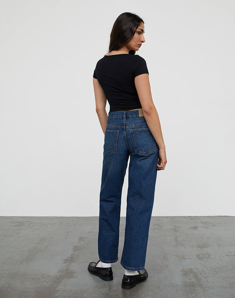 Afbeelding van Low Rise Awkward Parallel Jeans in Mid Blue Used