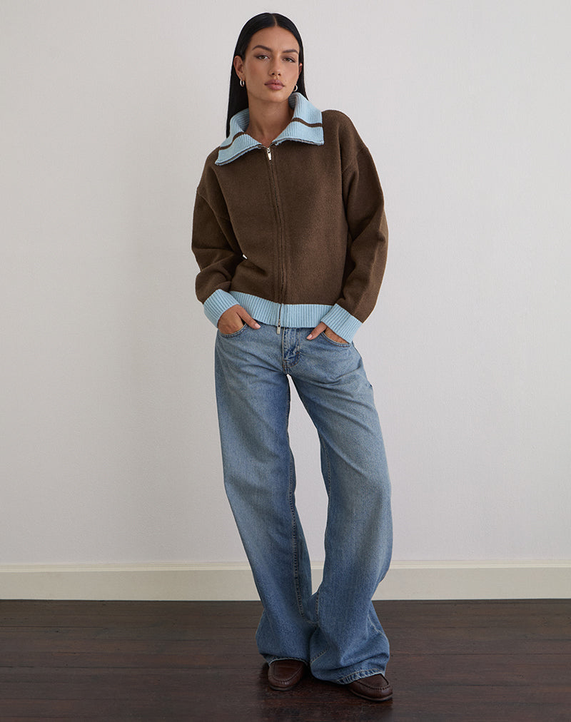 Afbeelding van Ayamu Ritstrui in gebreid bruin