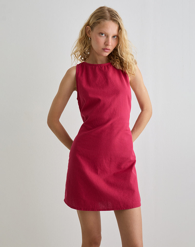 Ayana Mini Jurk in Adrenaline Rood