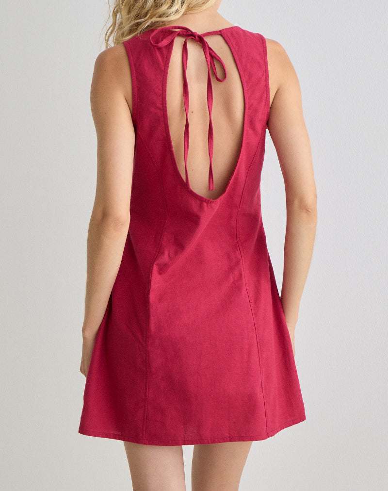 Ayana Mini Jurk in Adrenaline Rood