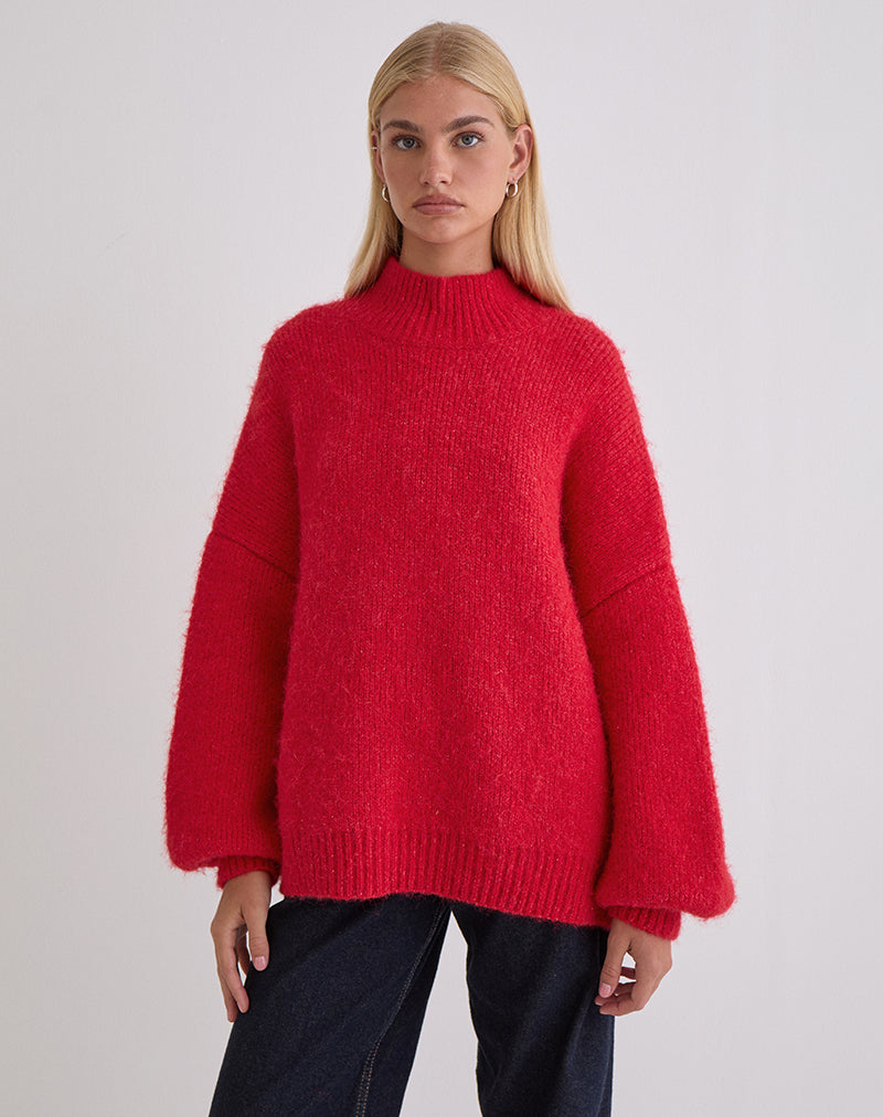 Afbeelding van Amato Oversized Trui in Rood