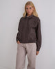 Afbeelding van Aviara Cropped Jacket In PU Donkerbruin