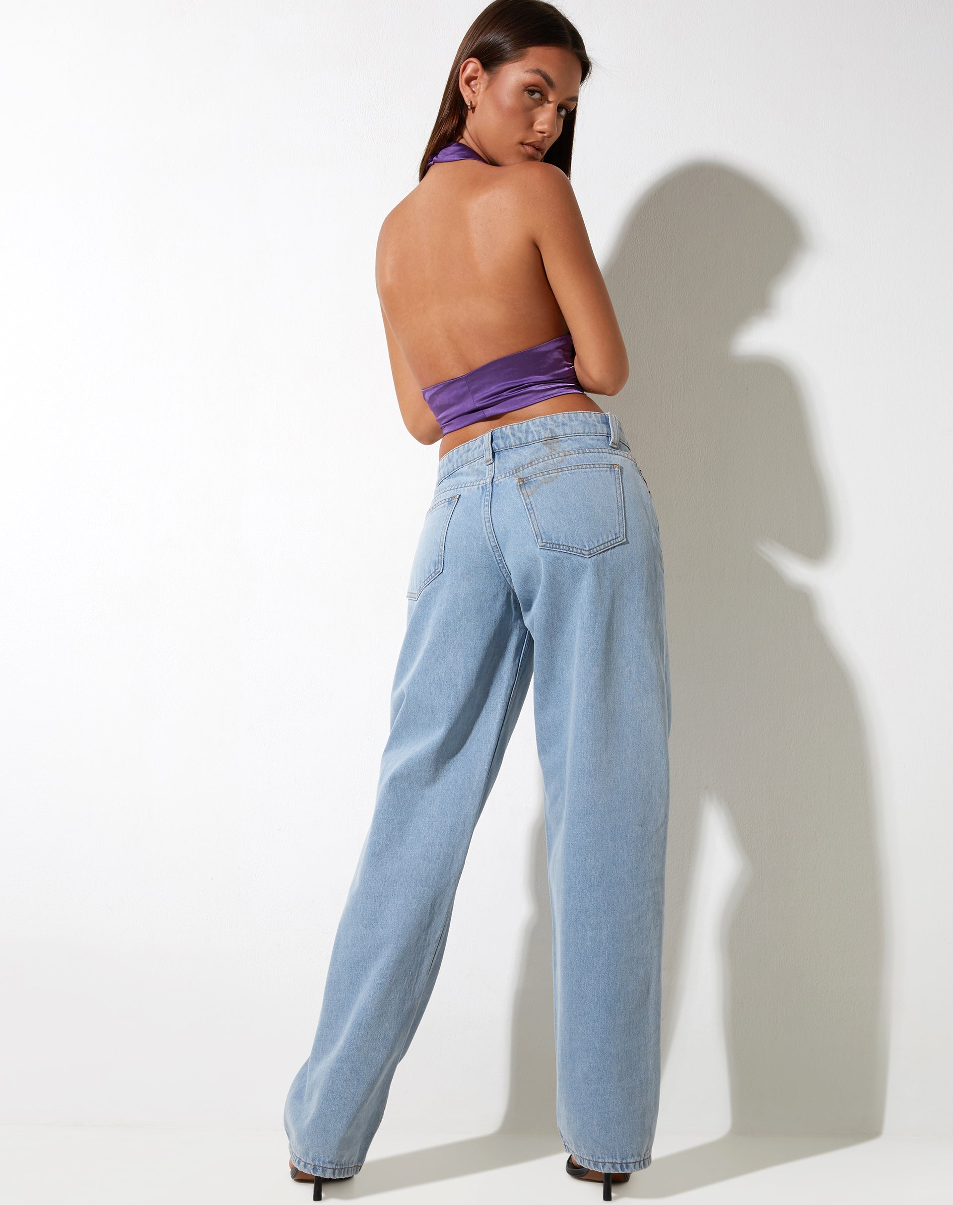 Bailta Crop Top in Satijn Paars