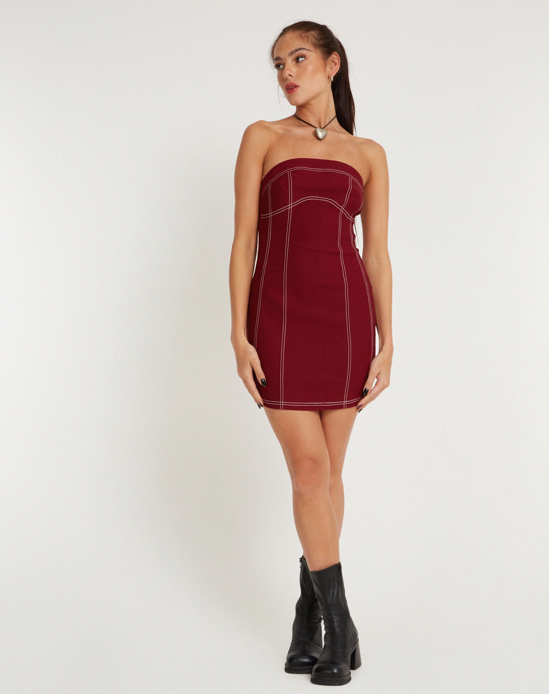 Afbeelding van Baladis Mini Dress in Tailoring Redwood