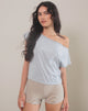 Afbeelding van Balia Asymmetrische Basic Top met Korte Mouw in Grijs Marl