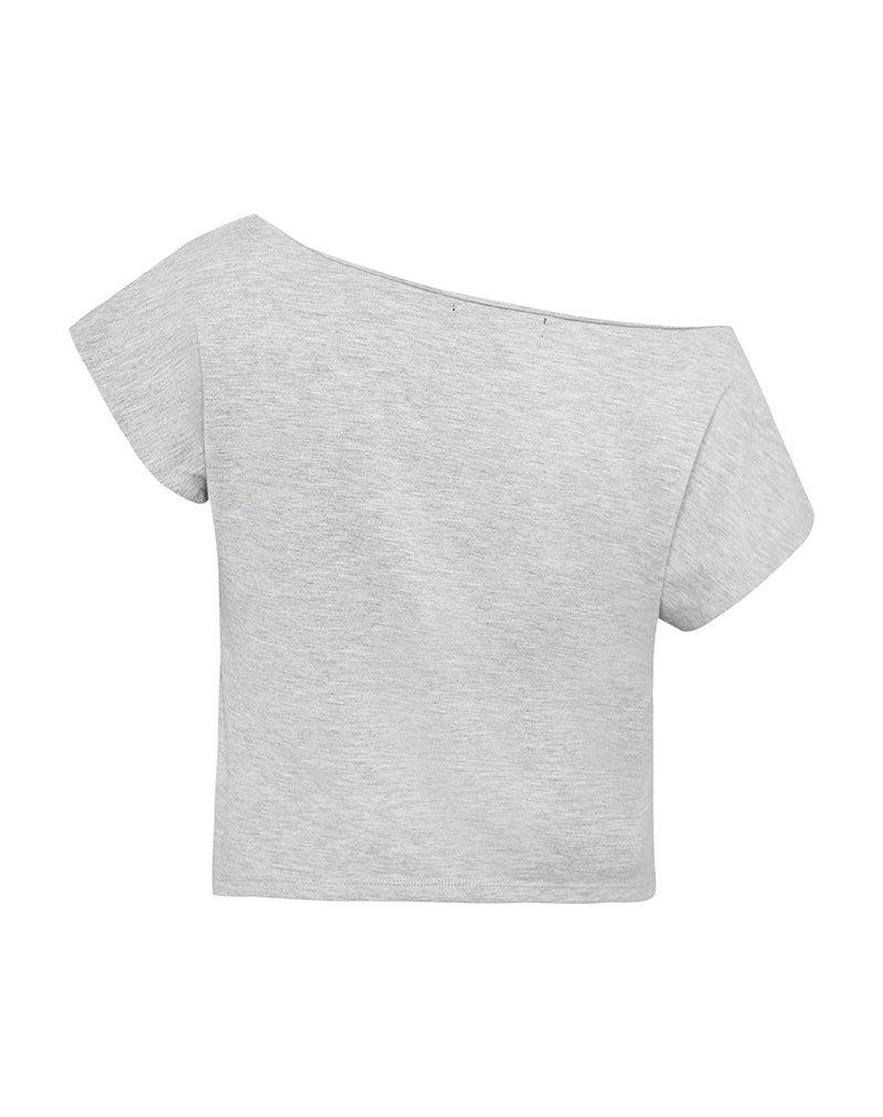 Afbeelding van Balia Asymmetrische Basic Top met Korte Mouw in Grijs Marl