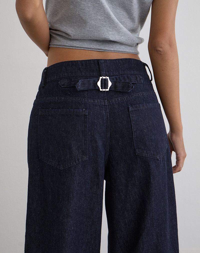 Afbeelding van Banaran Balloon Trouser in Chambray Indigo