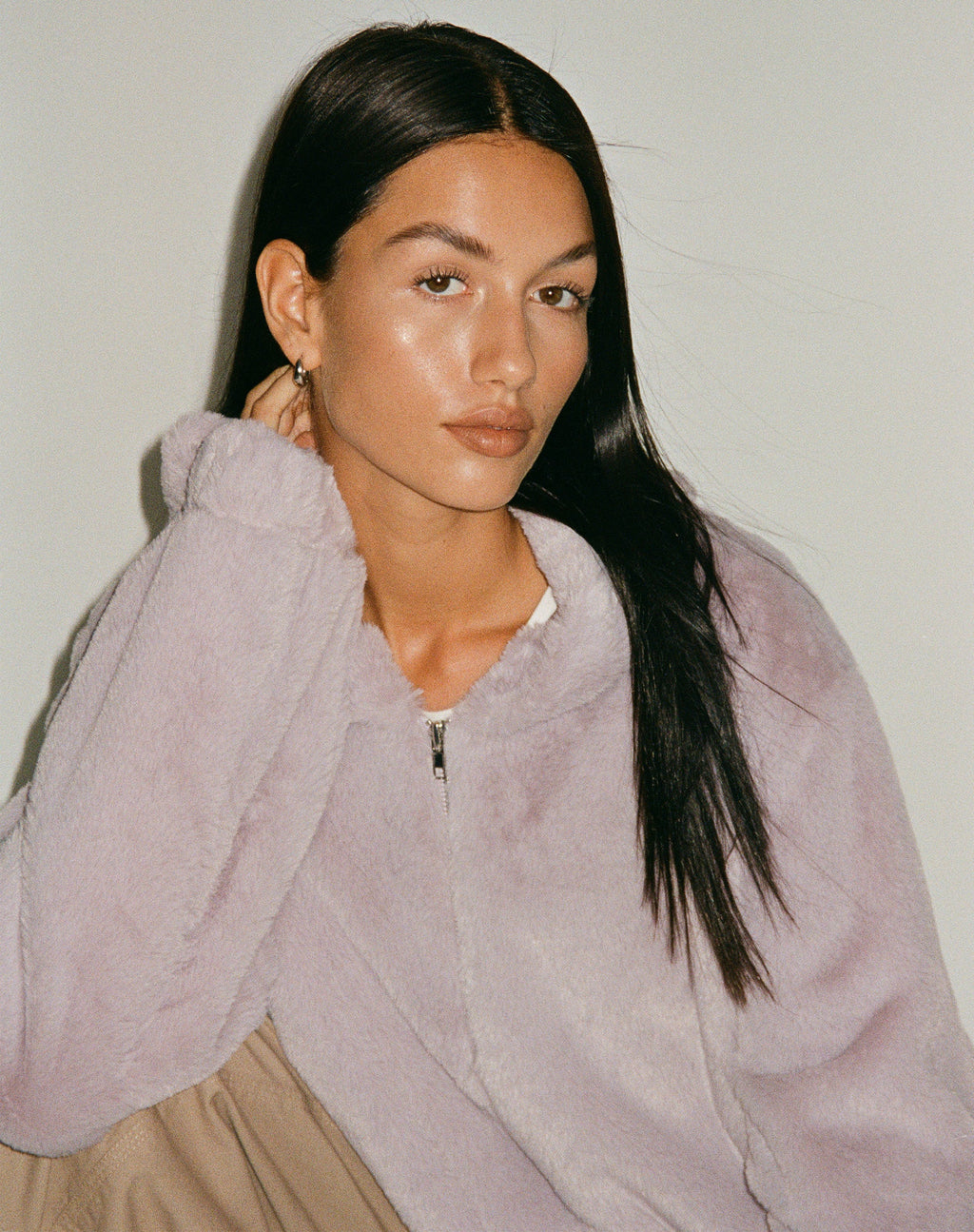 Banowa Zip Up Jas in Lila