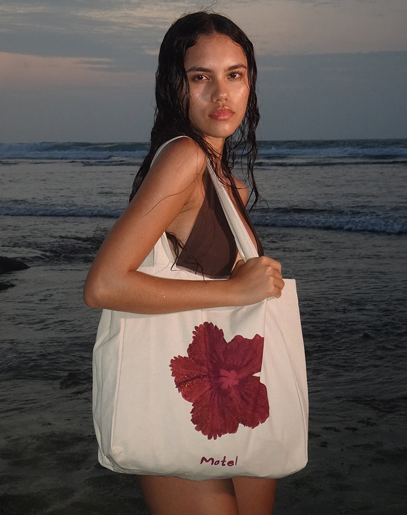 Afbeelding van Barbara draagtas in Hibiscus Ivoor
