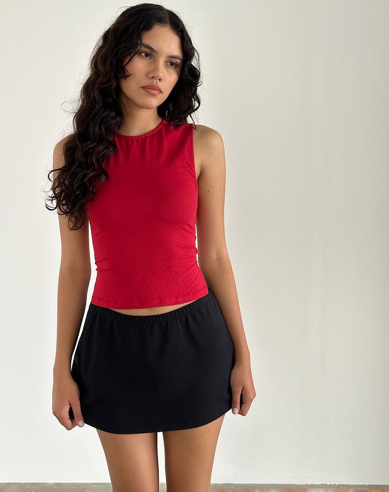 Baruna Stropdas Basic Top in Adrenaline Rood