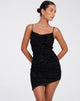 BEELD VAN Batia Bodycon Dress in Zebra Flock Zwart